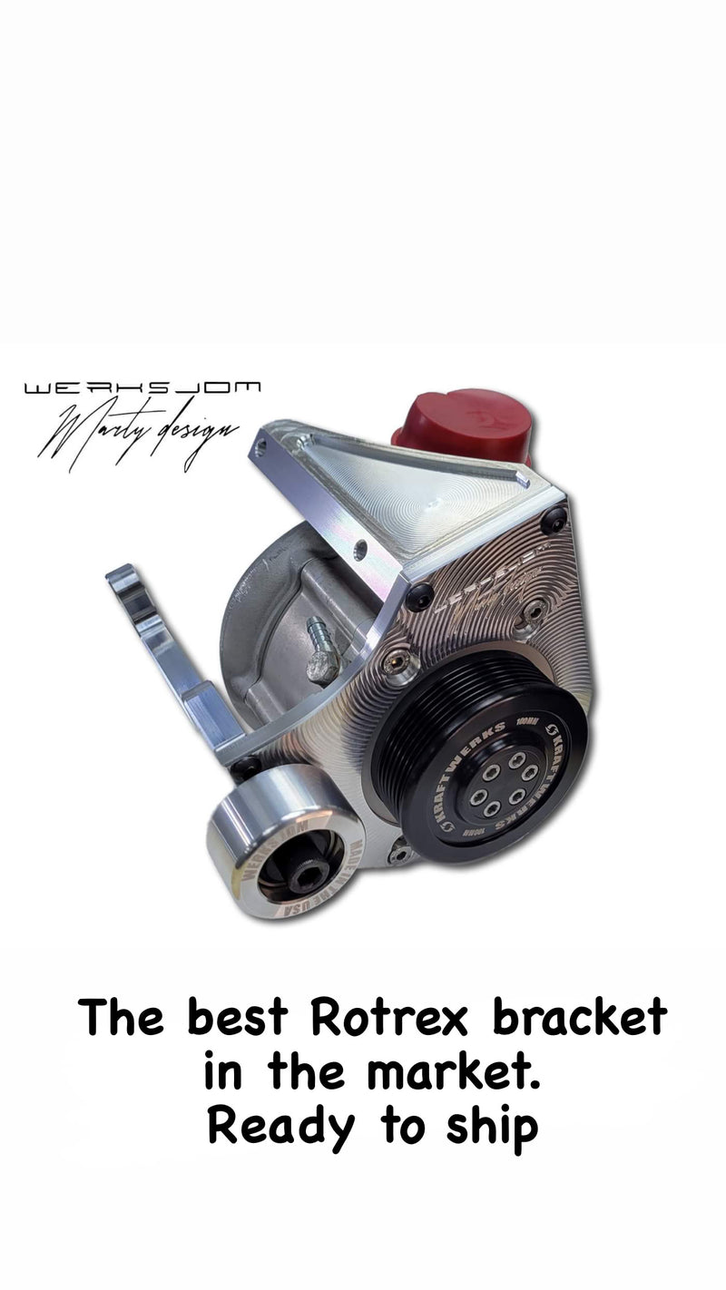 Rotrex Supercharger K-Series Bracket With Pulley - Bottom Mount C30 C38R | MDP