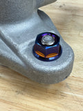 Titanium Hex Flange Nuts Brake Master Cylinder Dress-Up M8 x 1.25 - Honda Acura | MDP 4
