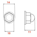 Titanium Acorn Domed Nuts M6 x 1.0 Grade 5 - Honda B D F H K-Series | MDP 5