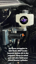 Brake Booster Delete Plate & Reservoir Extension - Honda Acura Billet Aluminum | MDP 1