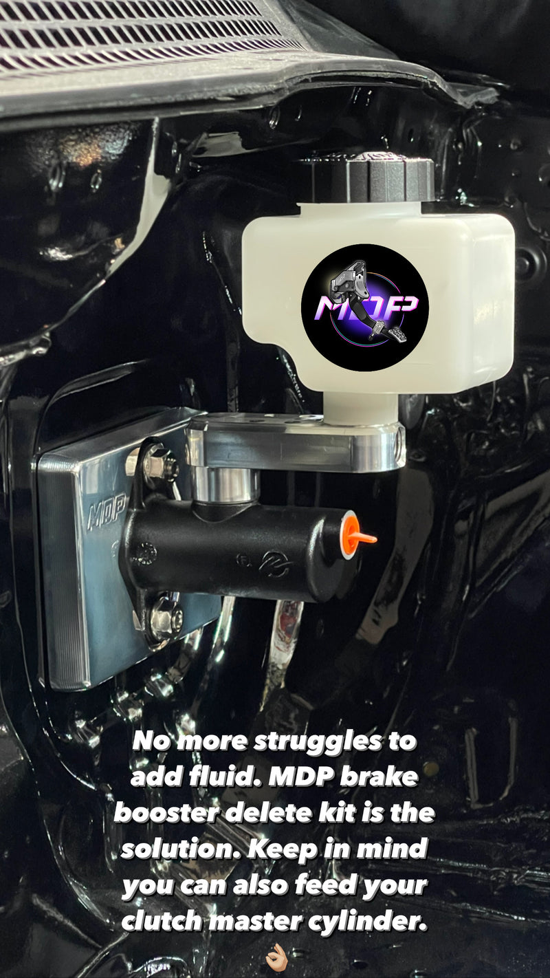 Brake Booster Delete Plate & Reservoir Extension - Honda Acura Billet Aluminum | MDP
